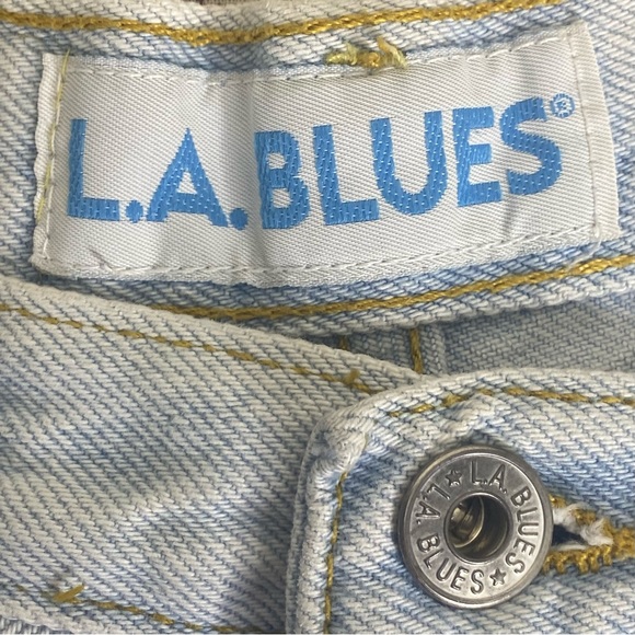 Vintage L.A. Blues Women’s Jeans 10P Light Blue Straight Leg Zip Button Pockets - Picture 8 of 10